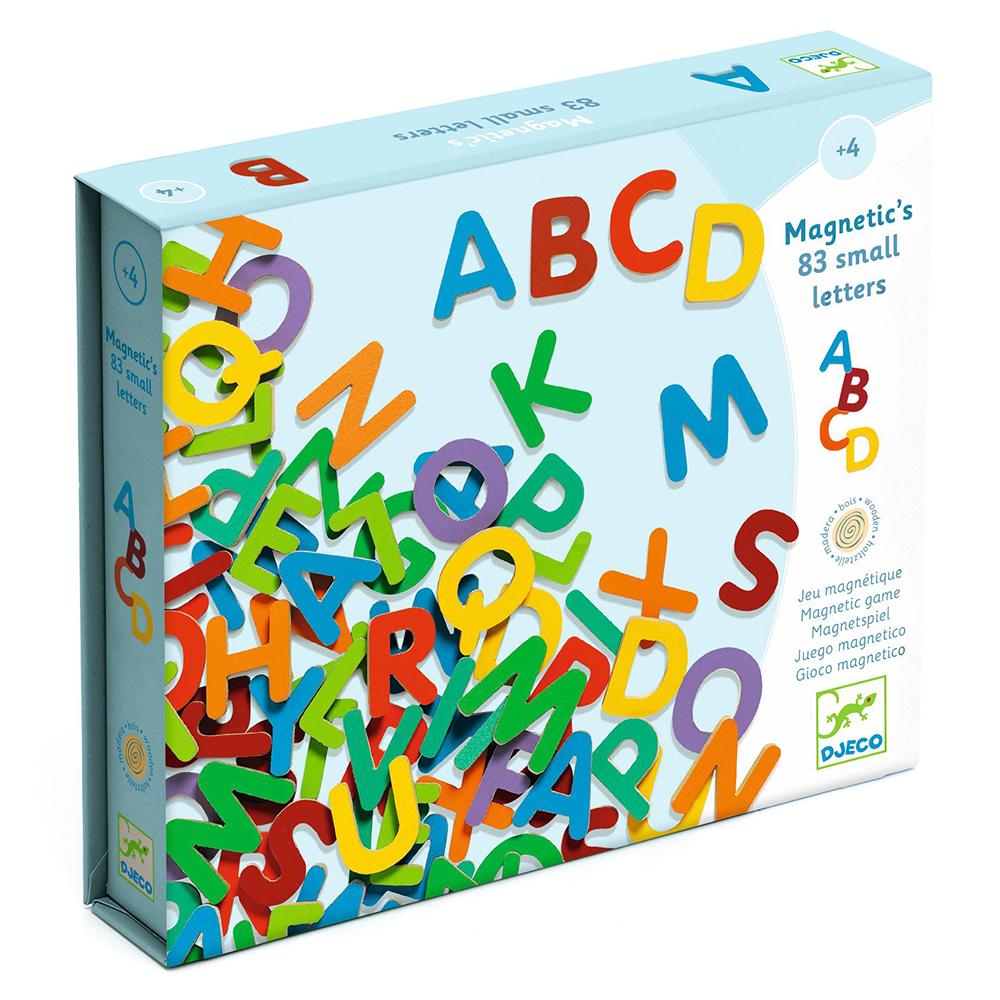 Letras magnéticas mayúsculas de madera 83 piezas
