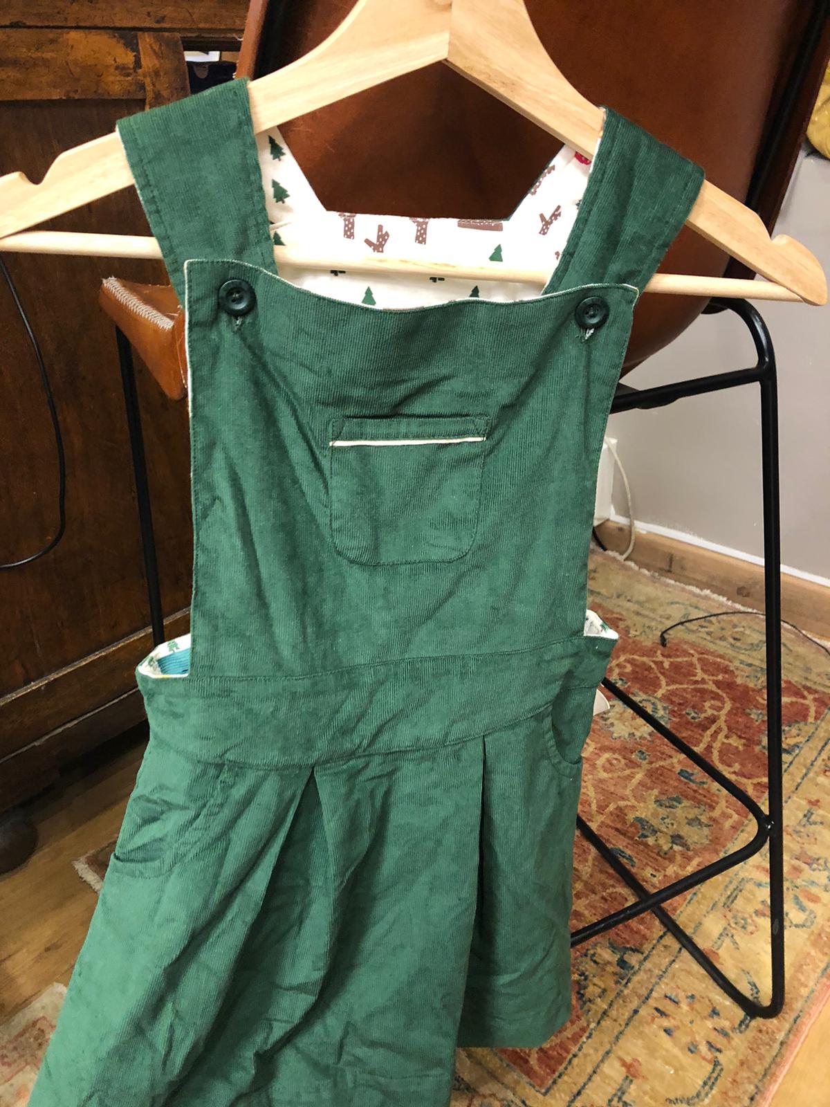 Vestido peto con falda Little Green Radicals 5-6 años
