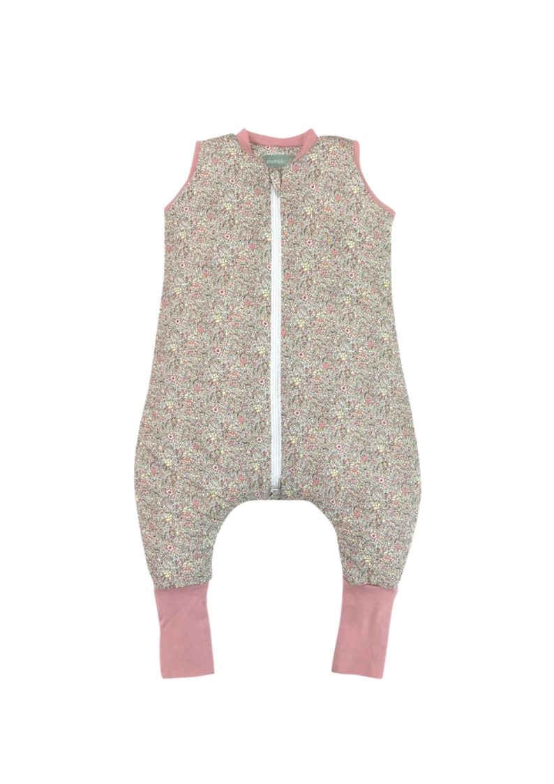 Pijama manta con calcetines antideslizantes - Pastel Floral - TOG 2.5 (Talla 2 años)