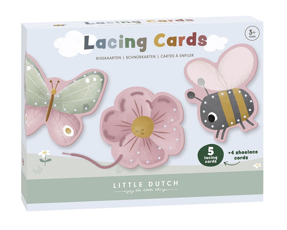Tarjetas para enlazar cordones. Little Dutch