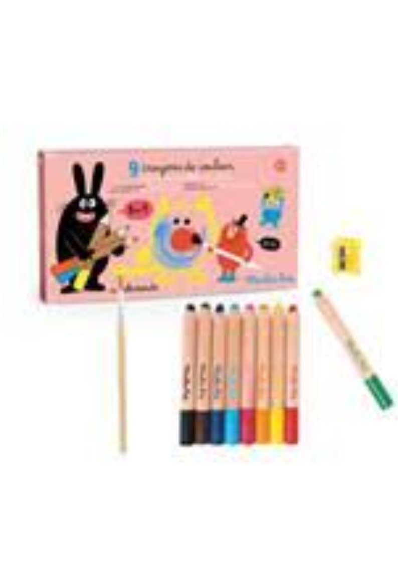 9 lápices de colores 3 en 1 Schmouks