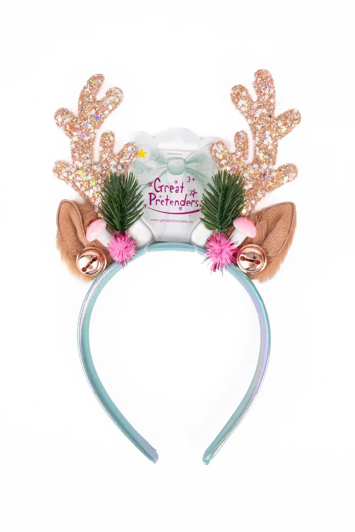 Diadema Holiday Rudolph, Pink/Mint  - GREAT PRETENDERS