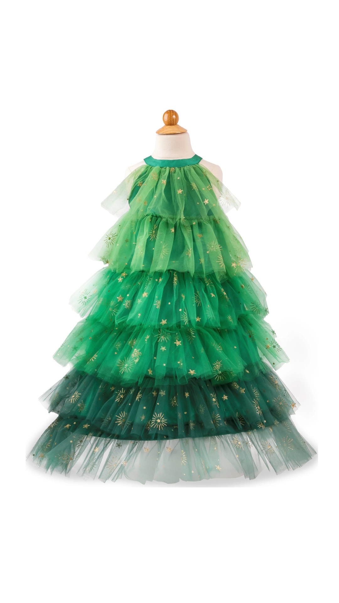 Christmas Tree Dress with Headpiece Size 3-4
