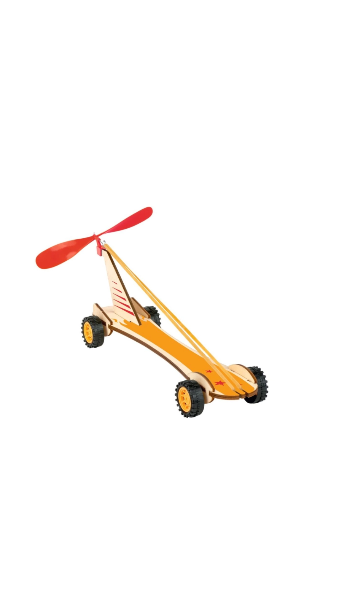 Coche de carreras con motor de goma