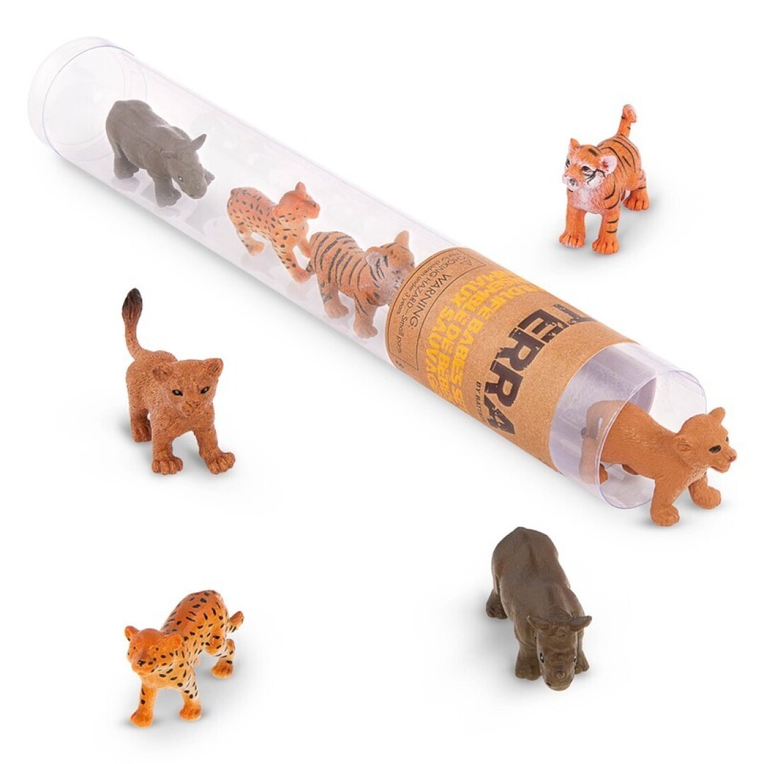 Terra Tubo de 8 animales salvajes 5-7 cm