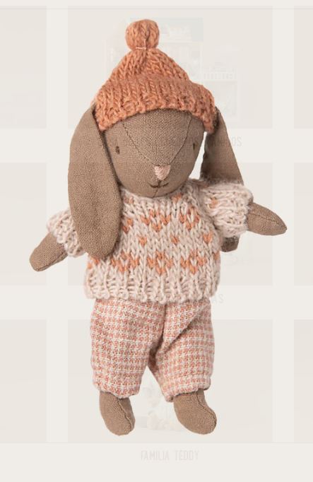 Conejito de invierno, micro - Marrón - Rosa