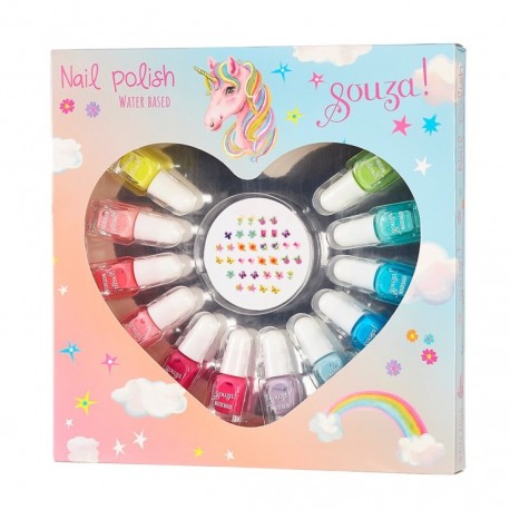 Estuche esmalte de uñas (1 pack de 12 colores + stickers)