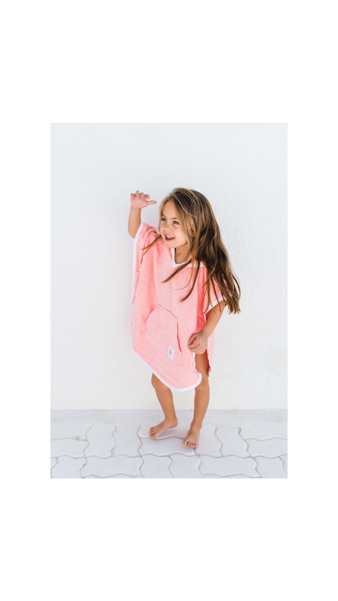 Poncho toalla bebe/niño - Summer Pink / 6-8 años