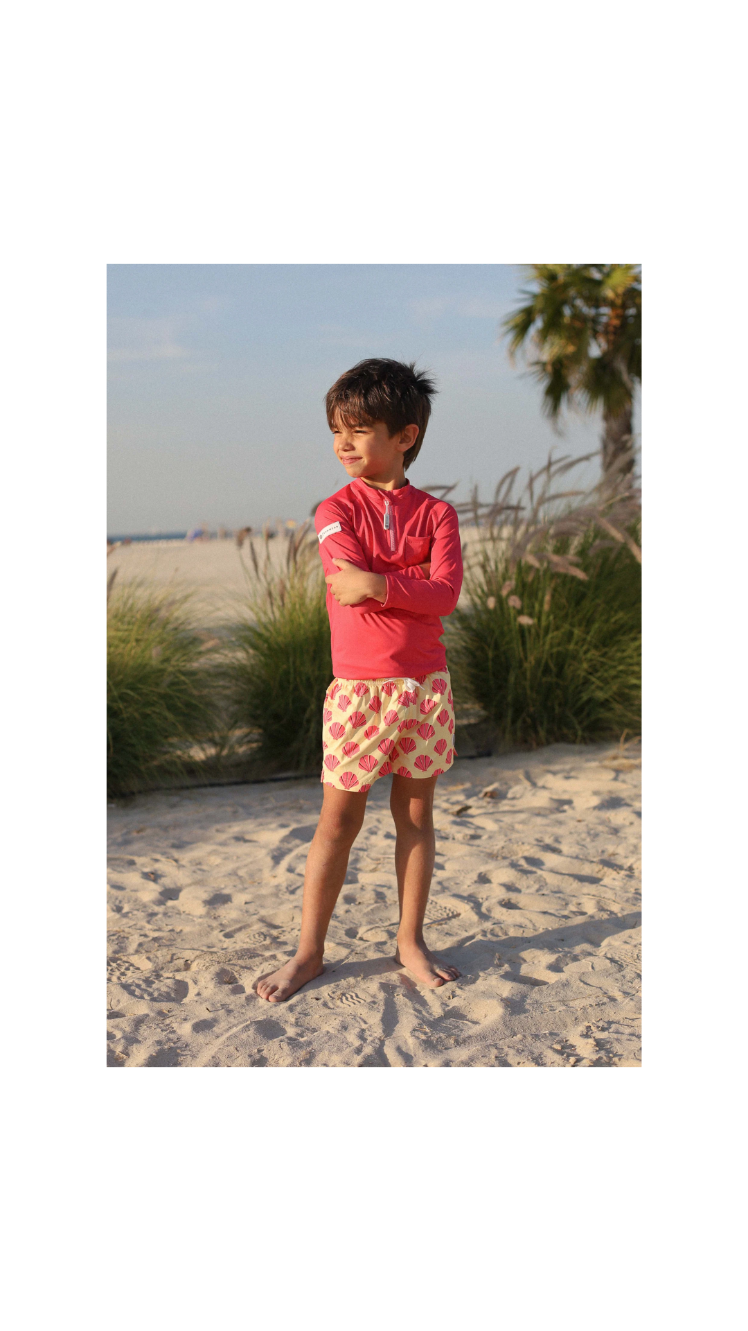 Camiseta anti UV manga larga - Rojo Fresa / 4-5 años