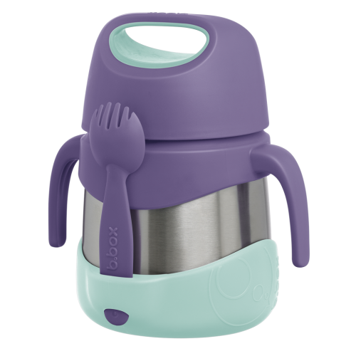 Termo con cuchara/tenedor 335ml B.Box - Lilac Pop