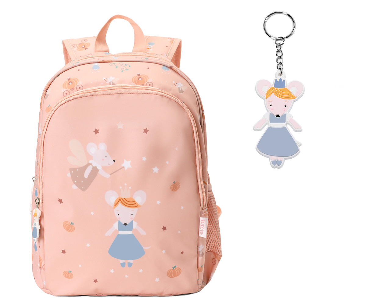 Mochila Mediana Mouse Fairies  + Llavero Personalizable