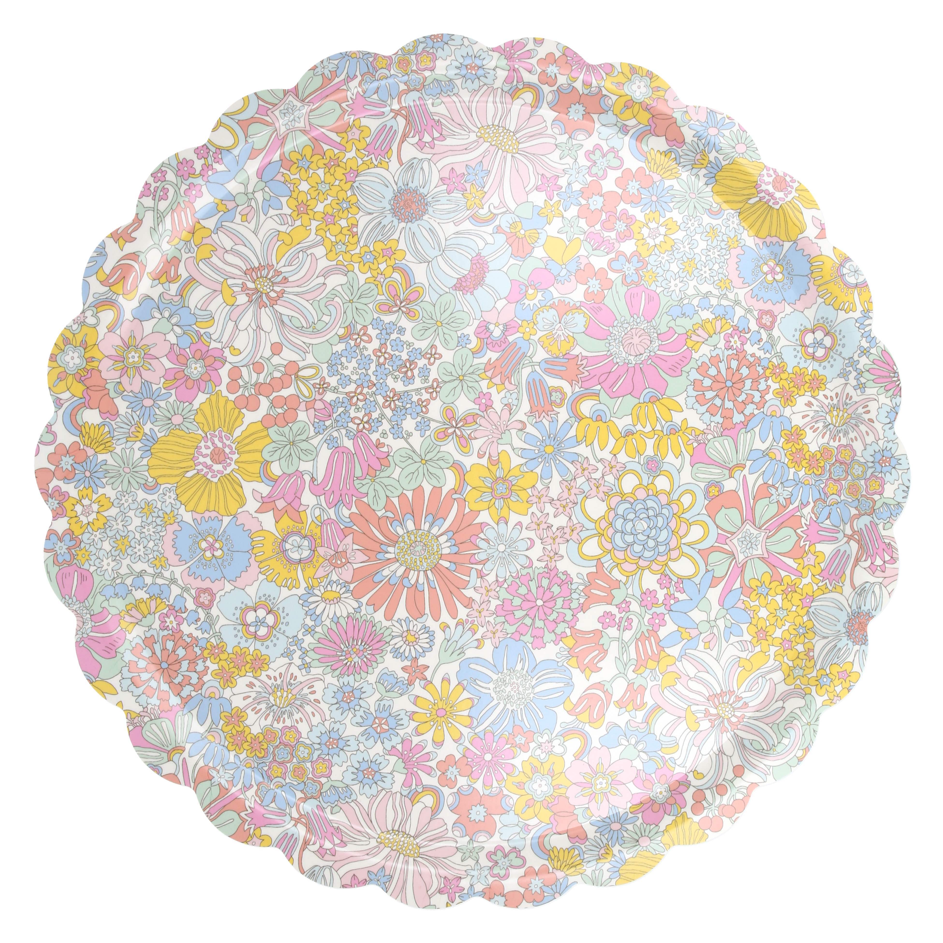 Plato grande melanina Rainbow Garden (Meri Meri x Liberty)