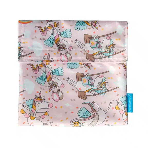 Bolsa portasnacks unicornios