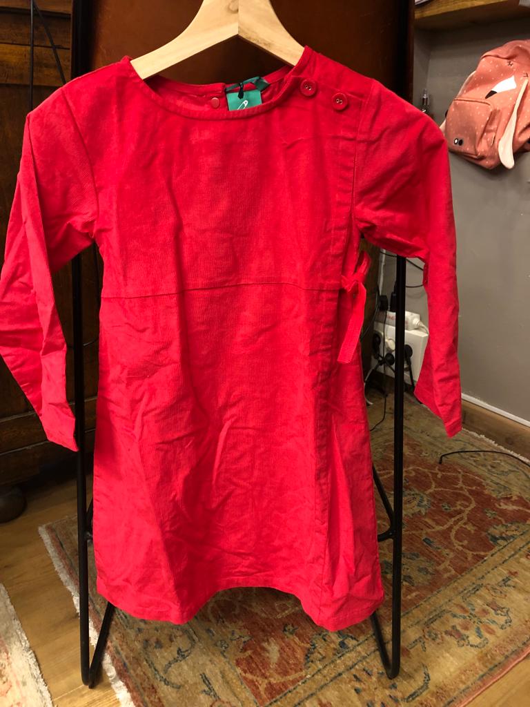 Vestido rojo Little Green Radicals 6-7 años