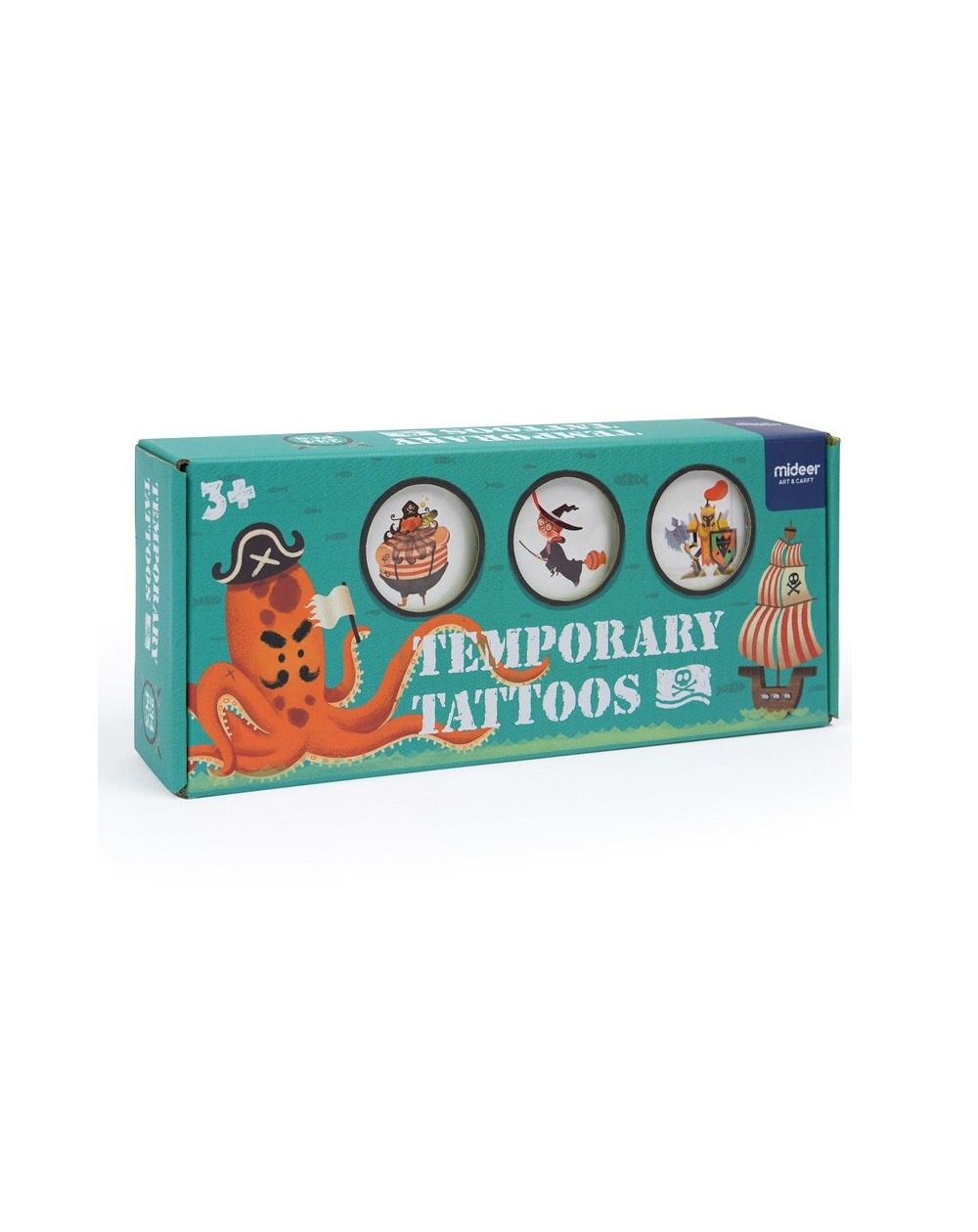 Tatuajes temporales de piratas. Mideer