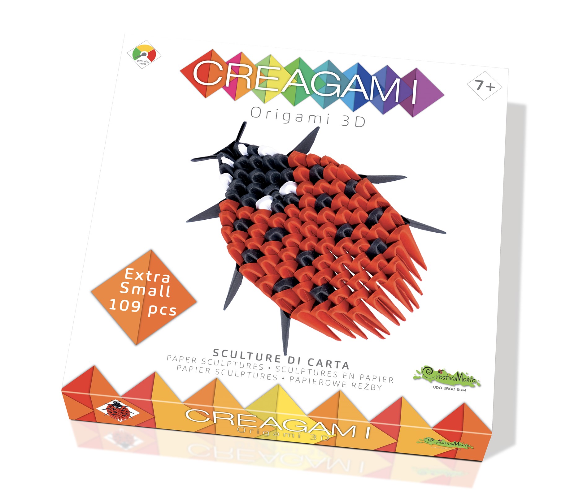 Origami 3D Mariquita. Creagami