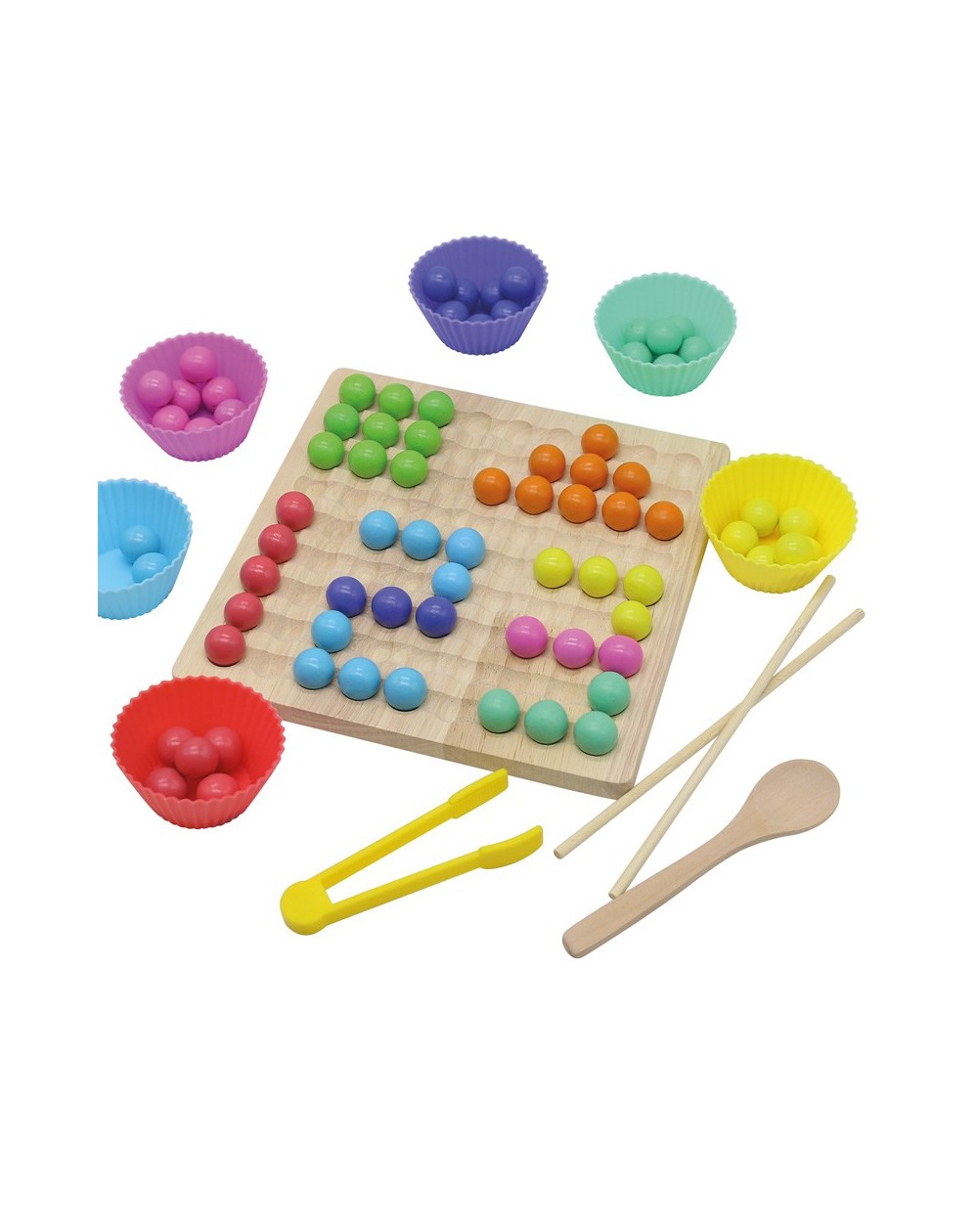 Juego de conteo de madera Montessori