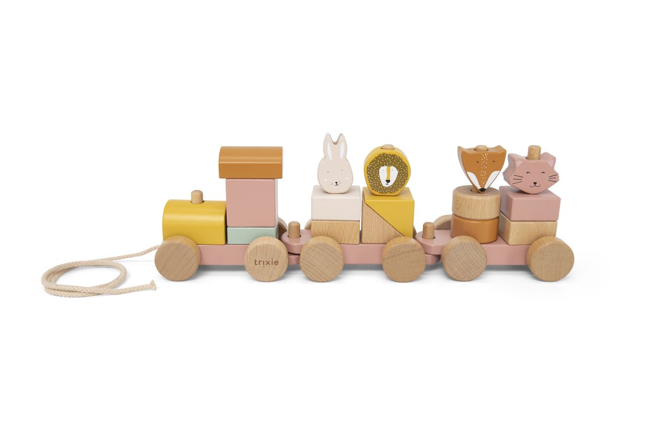 Tren con animales de madera - Mrs. Cat