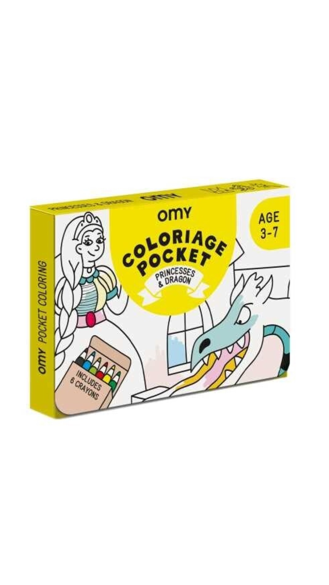 POCKET OMY PRINCESAS PARA COLOREAR + 6 LAPICES COLOR