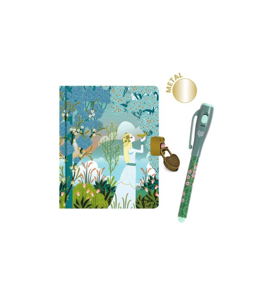 Cuaderno secreto Charlotte + rotulador mágico. Djeco