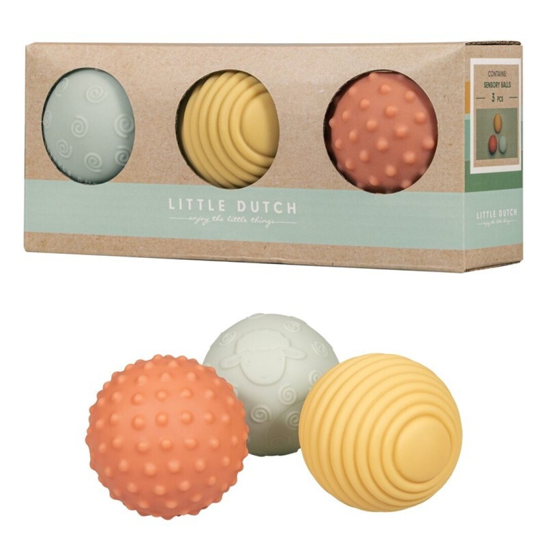 SET 3 PELOTAS SENSORIALES GRANJA LITTLE
