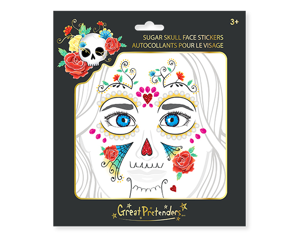 Sugar Skull Face Stickers