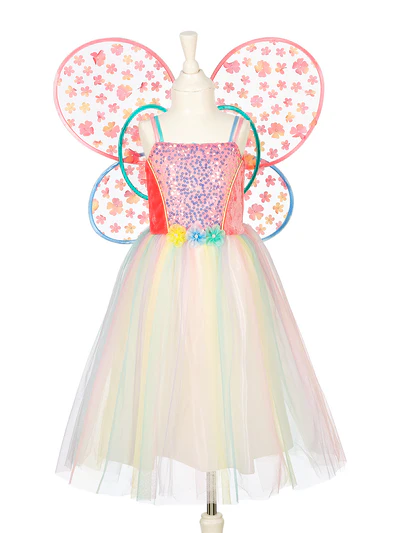 Vestido Flora + alas (Talla 5-7años)