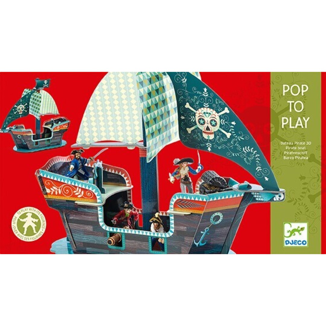 Pop to play Barco pirata 3D. Djeco