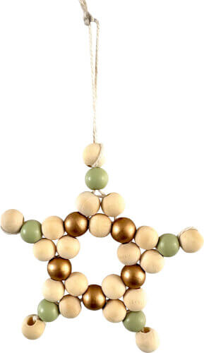 Estrella bolas de madera. Coppenrath