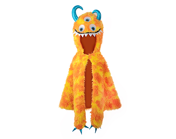 Giggle the Monster Cape, Orange/Yellow, Talla 4-6 años