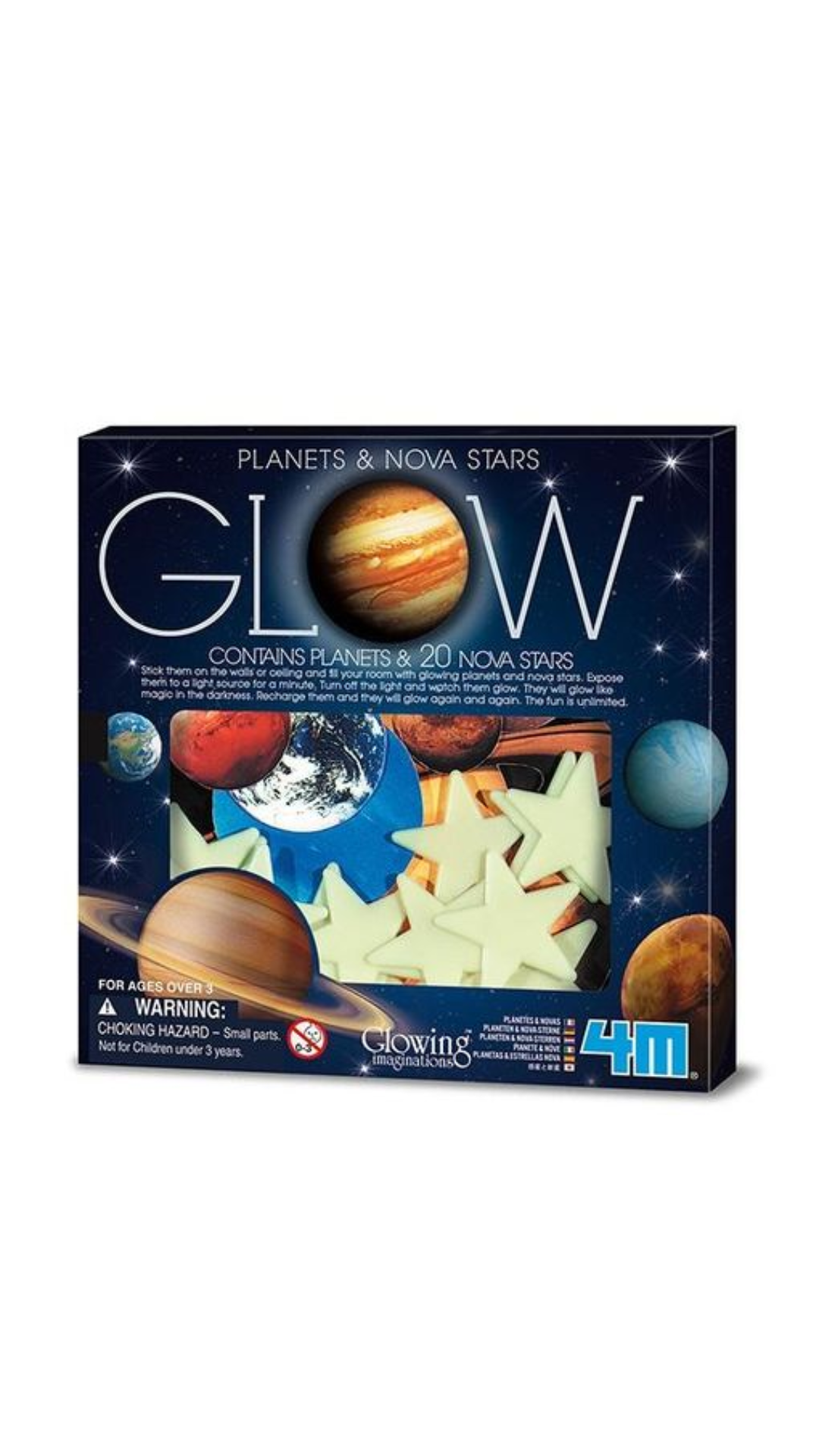 Super Nova Brillante y Planetas de papel