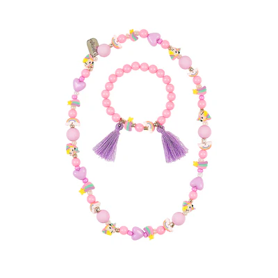 Collar + pulsera, Unicornio