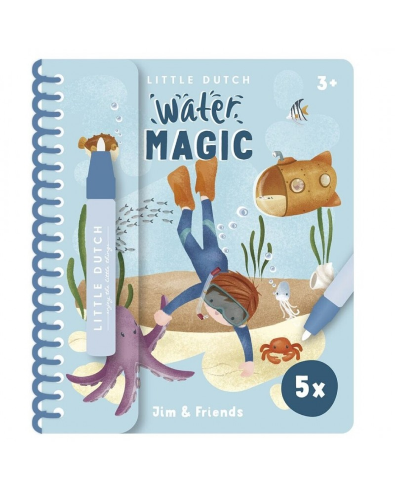 Libro mágico de colorear Jim y Friends Little Dutch