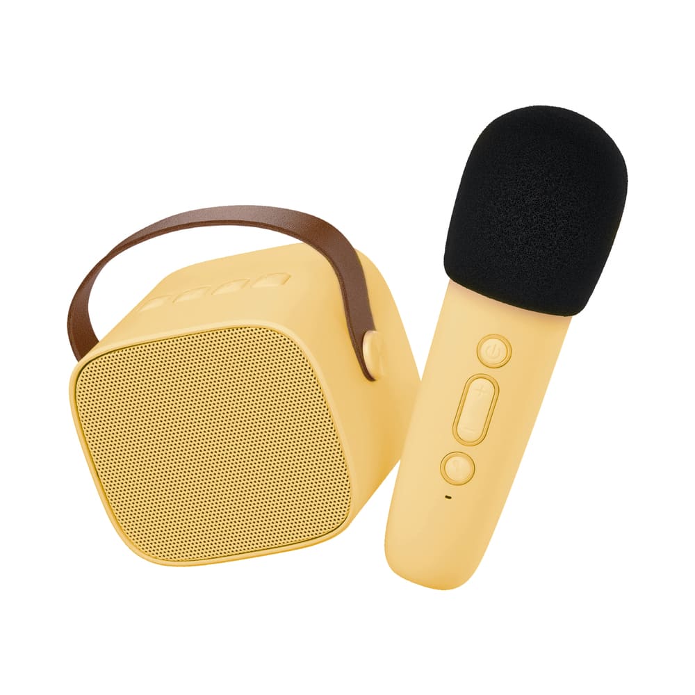 Karaoke – Altavoz Bluetooth con micrófono Amarillo