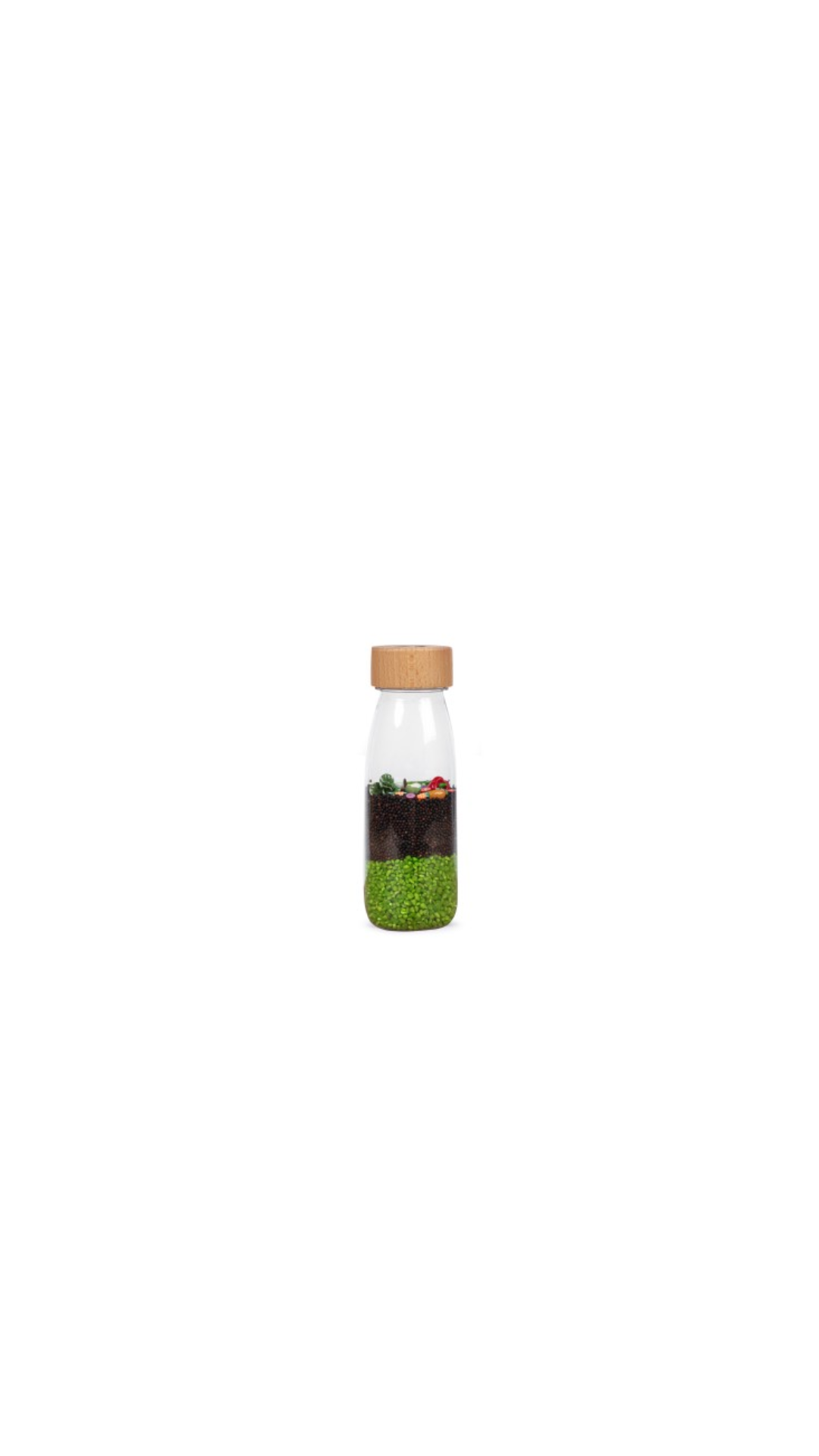 Botella Sensorial de Aprendizaje Veggies-Verduras de Petit Boum