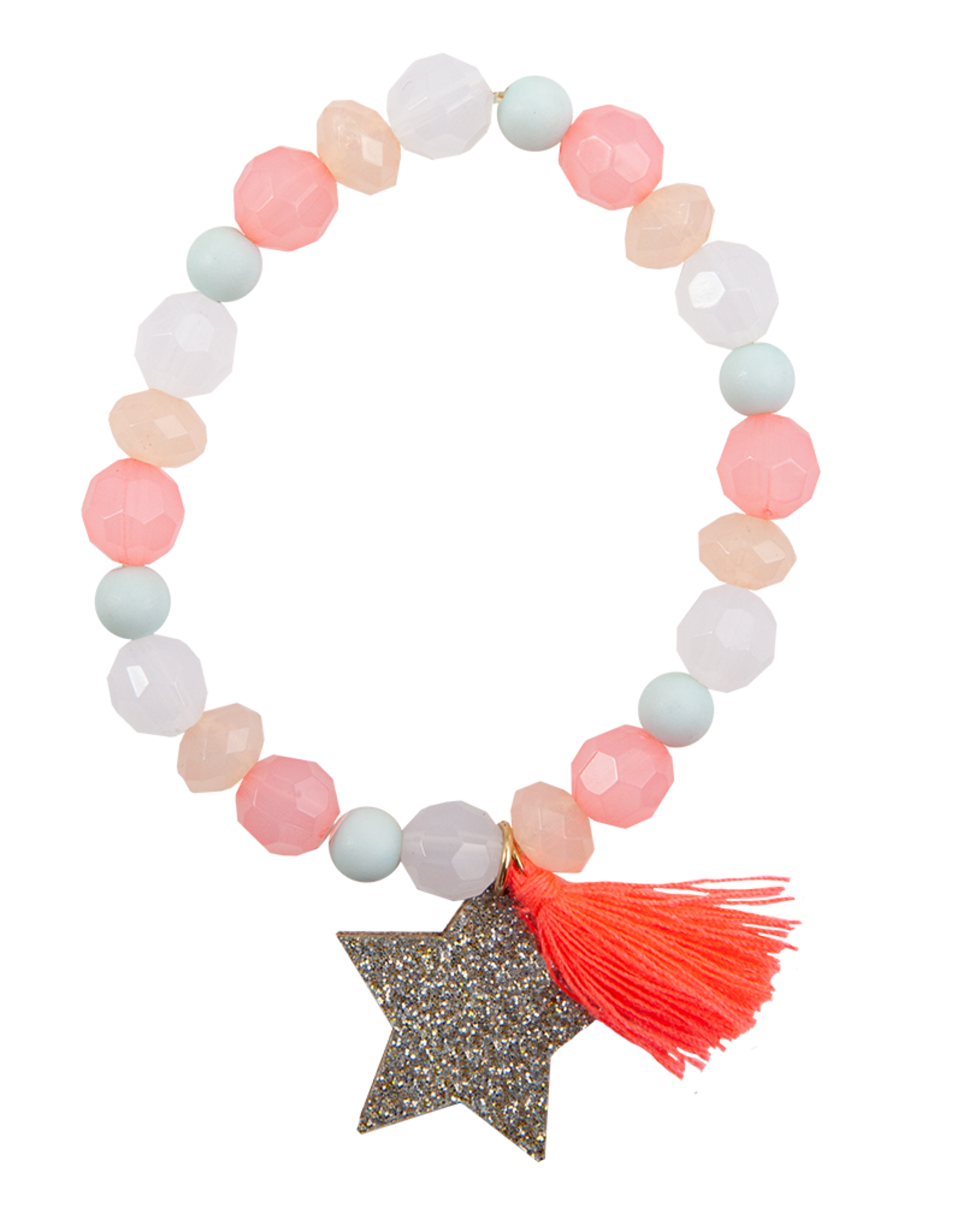 pulsera /  brazalete estrellas y perlas