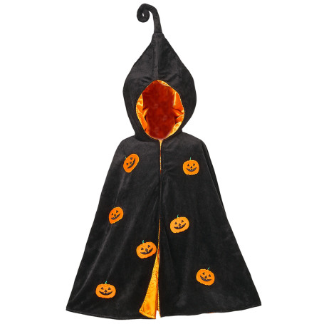 Halloween pumpkin cape (4 - 8 años)