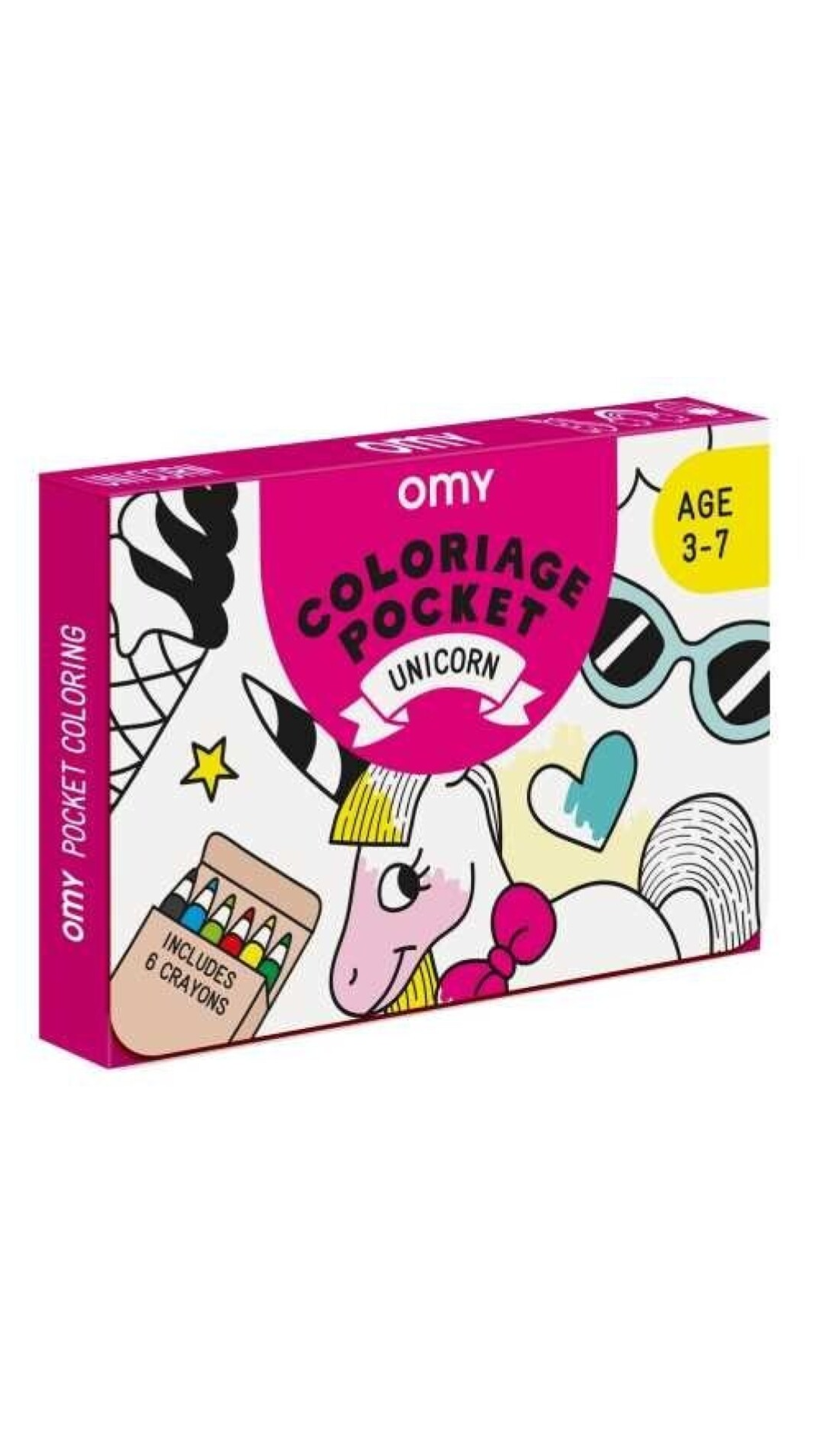 POCKET OMY UNICORNIO PARA COLOREAR + 6 LAPICES COLOR