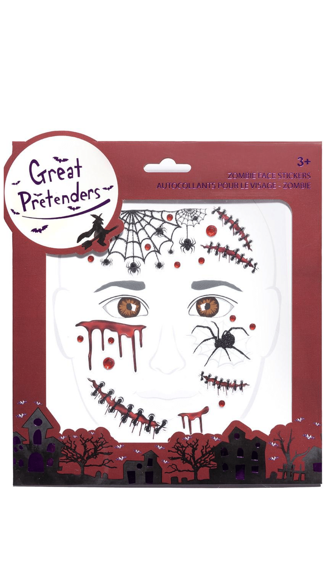 Pegatinas faciales zombie