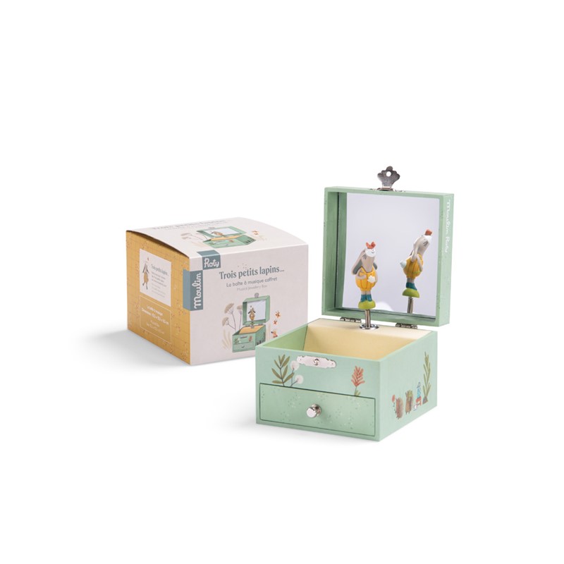 Caja de música cofre Petits Lapins. Moulin Roty