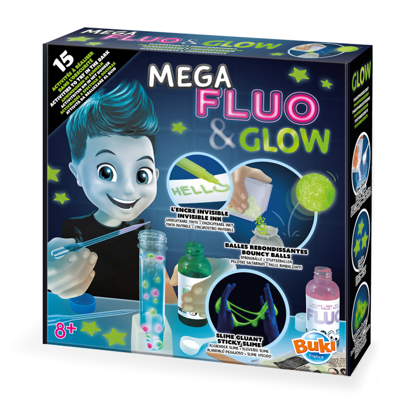 Mega Fluo y resplandor. Buki