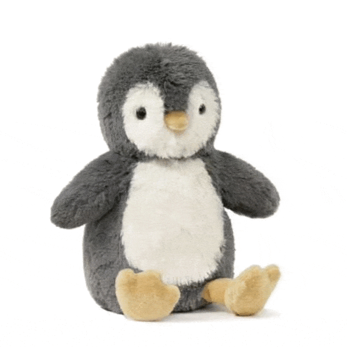 PELUCHE OB MINI PINGUINO GRIS 21cm