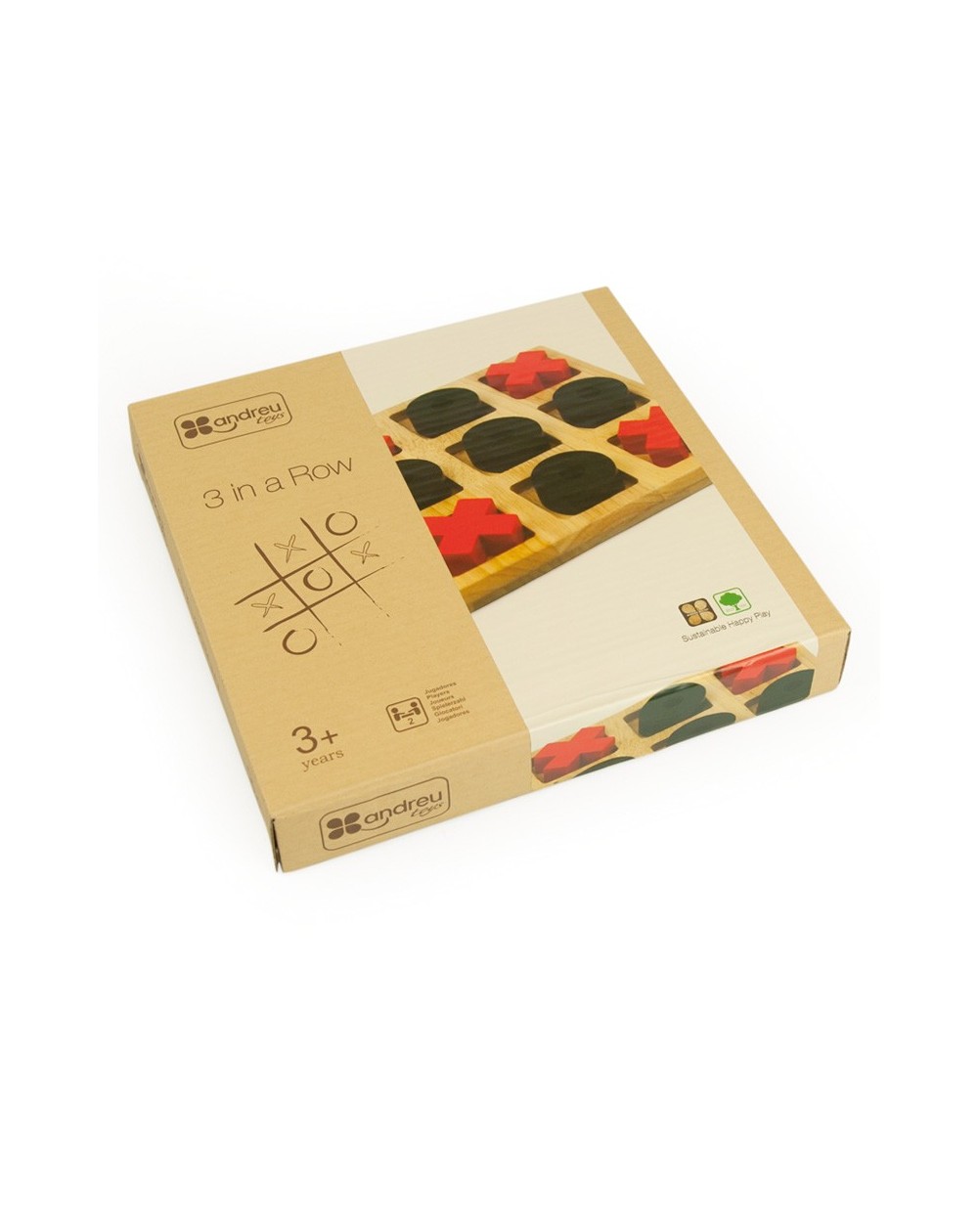 3 en raya de madera. Andreu Toys