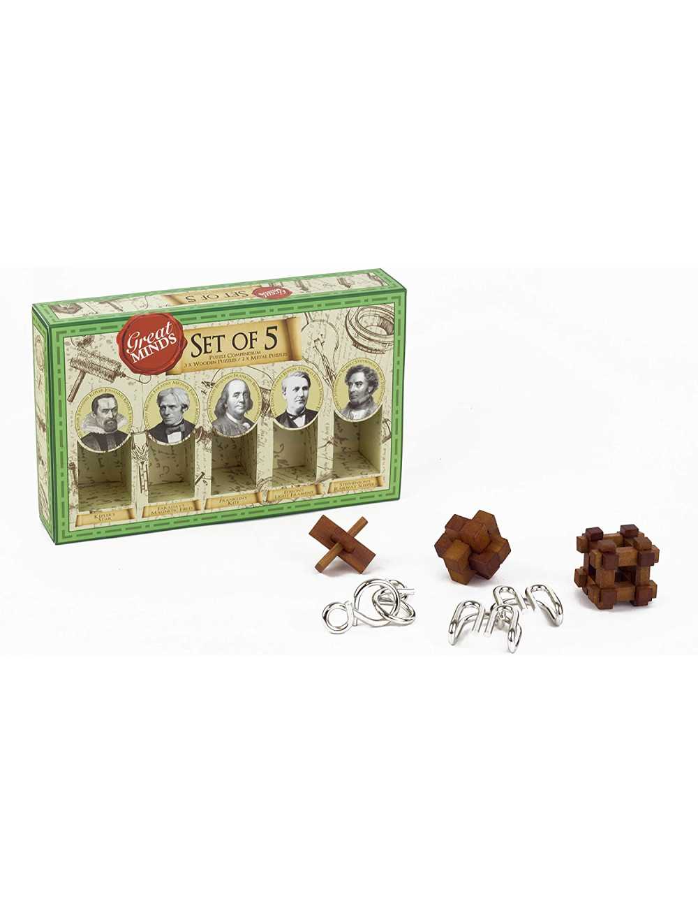 Set de 5 rompecabezas. Professor puzzle