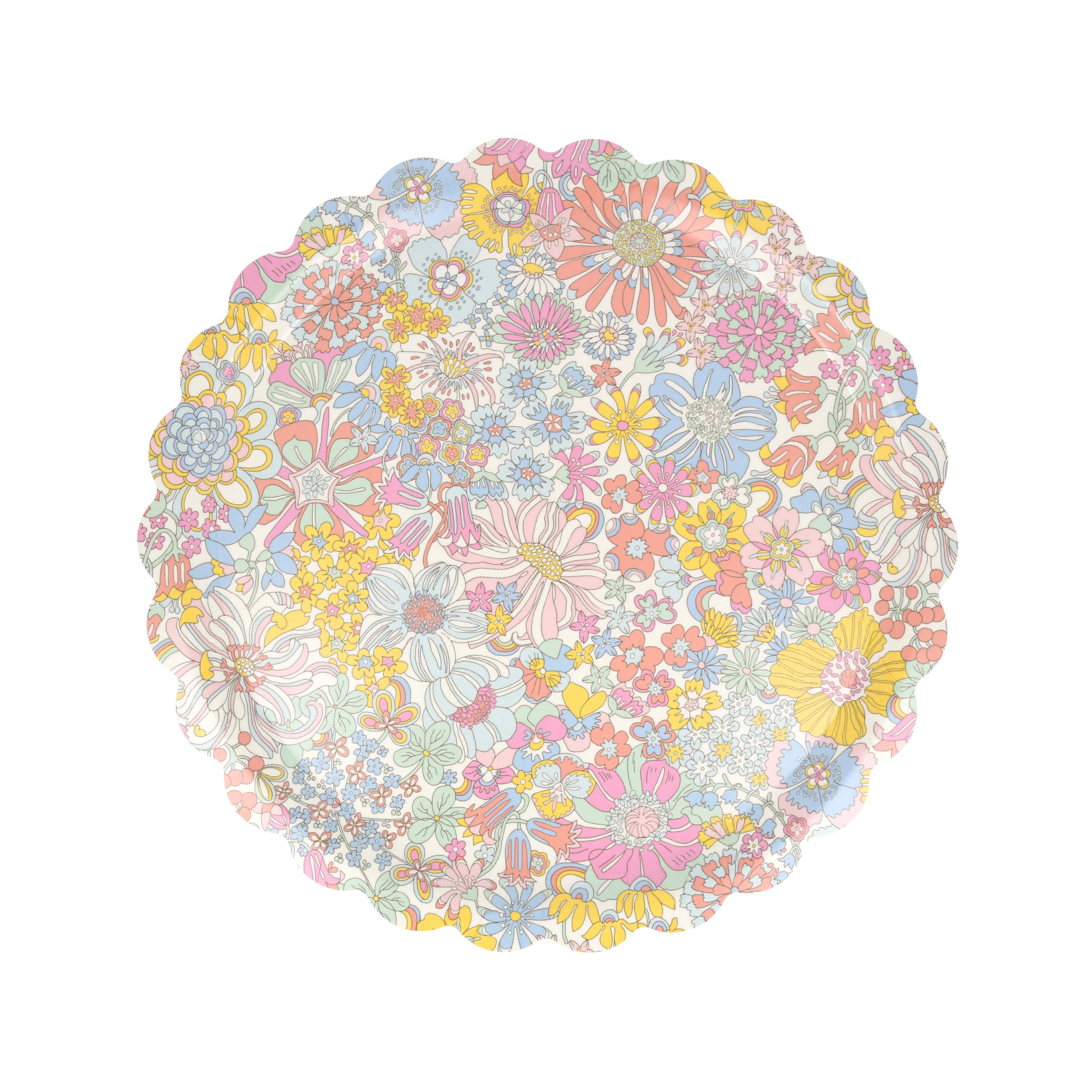 Plato pequeño Melanina Rainbow Garden (Meri Meri x Liberty )