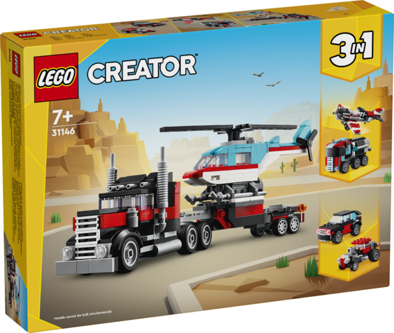31146 Camión Plataforma con Helicóptero. V29