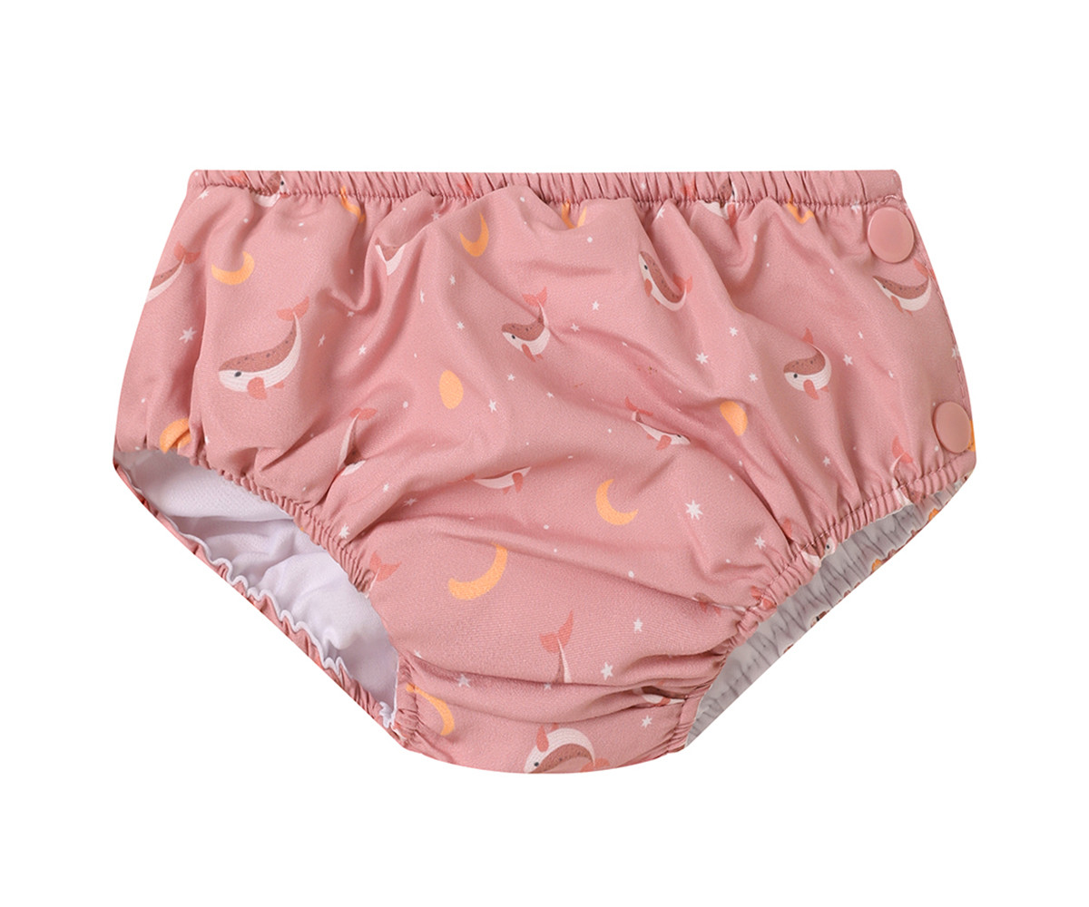 Bañador Pañal Whale Pink- Monnëka (talla 12-18 meses)