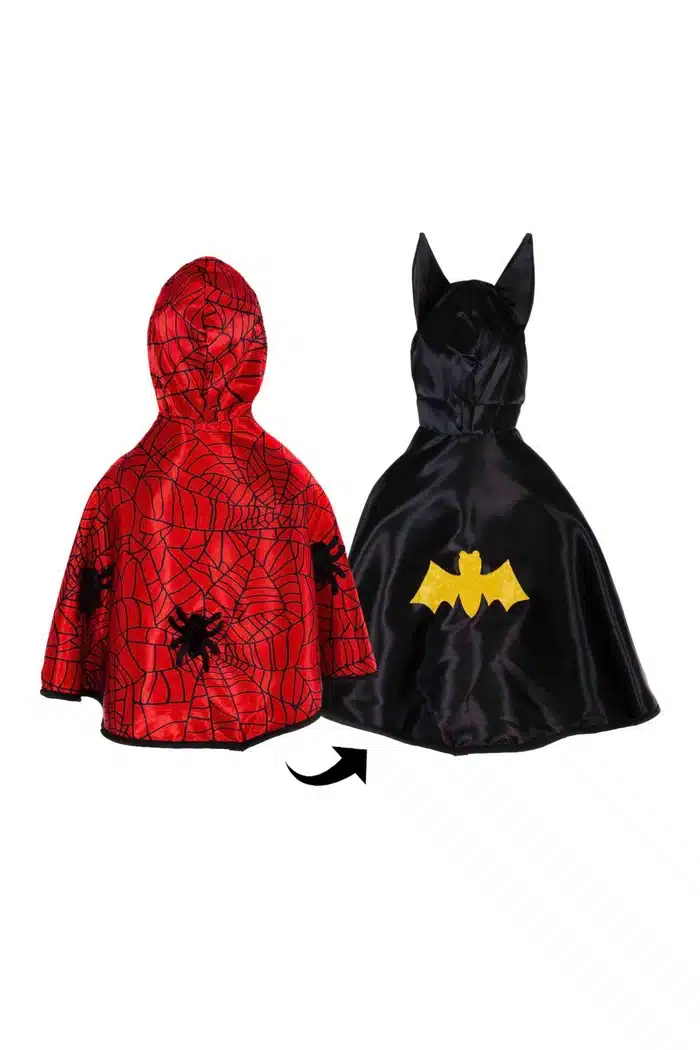Capa Baby/Toddler Reversible Spider and Bat (Talla 12 - 24 meses)
