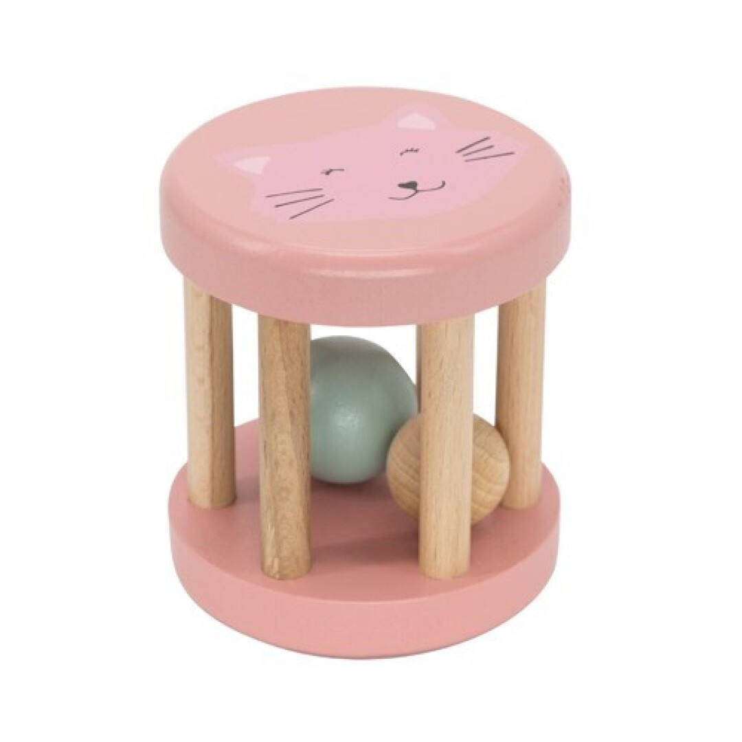 Sonajero rodante de madera Gato. Trixie