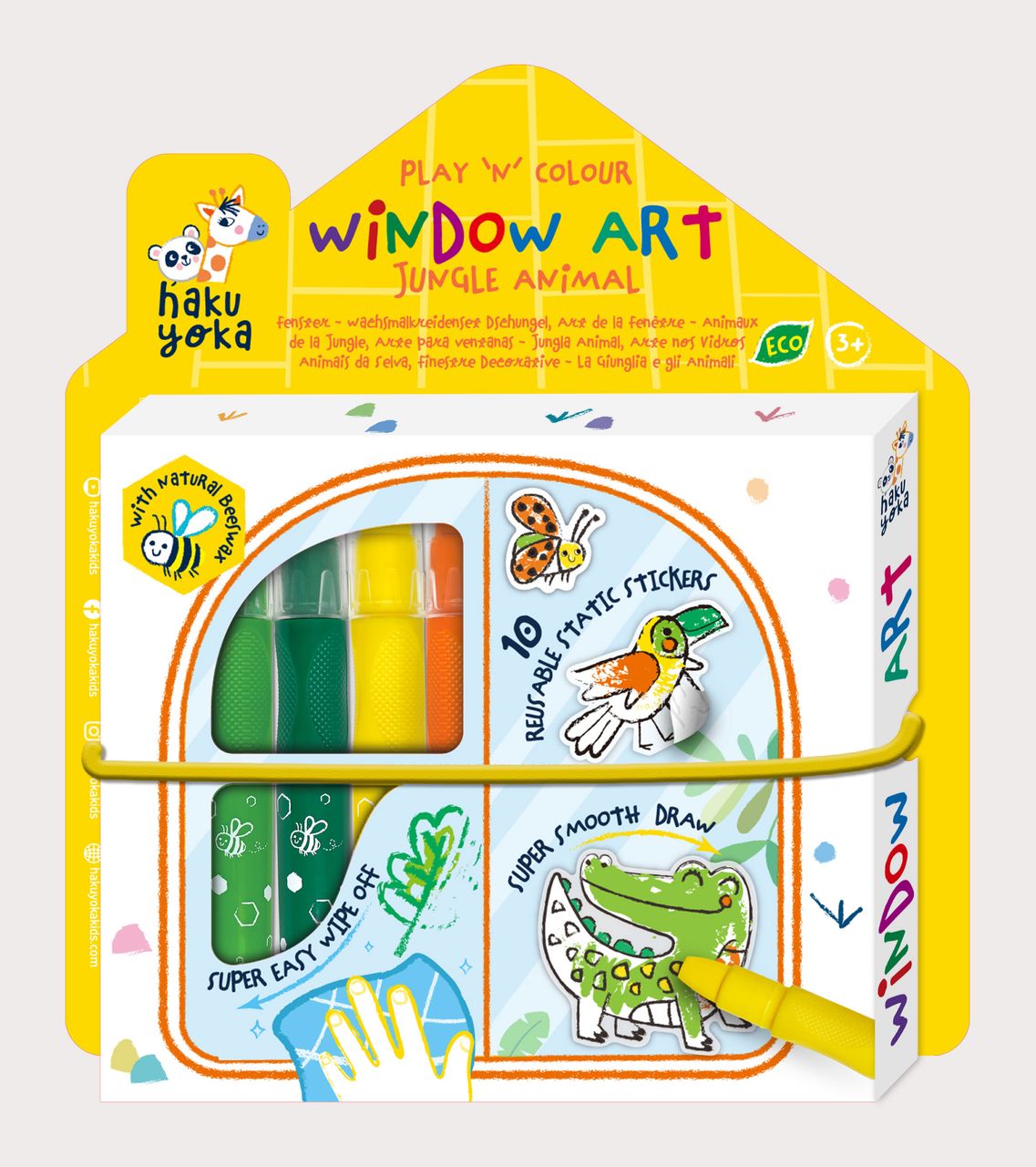 Arte de Ventana - Animales de la Jungla